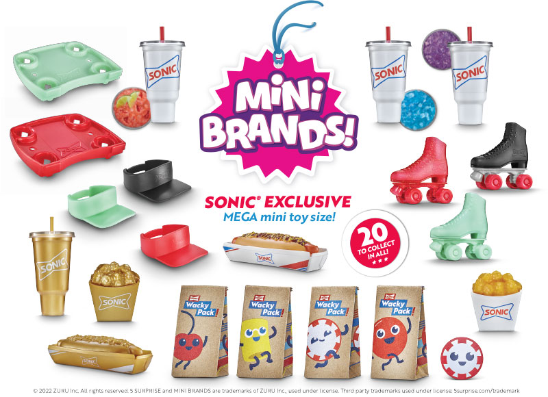 Sonic exclusive Mini Brands collectible toys.